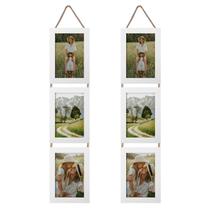 Molduras de colagem Lavezee 4x6 brancas, conjunto de 2 (6 aberturas)