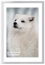 Molduras de pôster prateadas Heimlove 22x28, molduras grandes de 22x28 para parede, molduras de parede versáteis com tapete para fotos de 16x24 para casa, quarto, escritório, gancho de parede incluído conjunto de 1