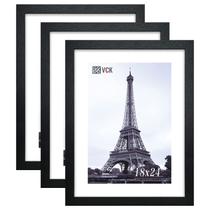 Molduras de pôster VCK 18x24cm, pacote com 3 unidades, MDF, madeira, acrílico Molduras de pôster VCK 18x24cm, pacote com 3 unidades, MDF, madeira, acrílico