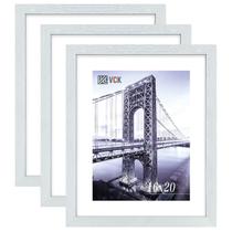 Molduras de pôster VCK 40x50cm, pacote com 3, MDF branco, madeira e acrílico Molduras de pôster VCK 40x50cm, pacote com 3, MDF branco, madeira e acrílico
