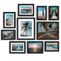 Molduras para fotos, colagem, decoração de parede, pacote com 10 unidades, preto Molduras para fotos, colagem, decoração de parede, pacote com 10 unidades, preto