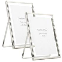 Molduras para fotos GoryeeFine Silver Floating 7x5", conjunto de 2