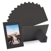 Molduras para fotos Juvale Black Cardboard 4x6 polegadas com suporte, pacote com 50