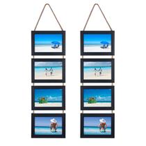 Molduras para fotos Lavezee Hanging Collage 4x6, conjunto de 2 pretas
