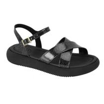 Molekinha Sandalia Verniz London Preto Molekinha Sandalia Verniz London Preto