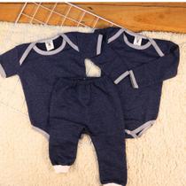 Moletinho 3 peças Conjunto Roupa Bebe Menina Menino Confortável