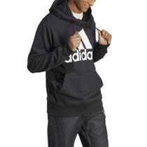 Moletinho Capuz Adidas Essentials Big Logo Cor: Preto E Branco - Tamanho: G