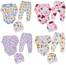 Moletinho Roupa Bebê Conjunto 4 Peças Saída De Maternidade Moletinho Roupa Bebê Conjunto 4 Peças Saída De Maternidade