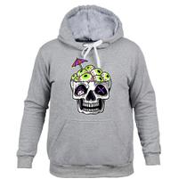 Moletom 100% Algodão Canguru Caveira Olhos