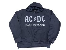 Moletom Ac/Dc Back in Black Blusa de Frio Adulto e Plus Size Unissex Banda de Rock Hcd579 BM