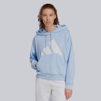 Moletom Adidas Big Logo com Capuz Feminino Azul
