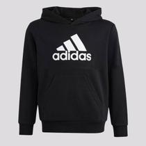 Moletom Adidas com Capuz Juvenil Preto