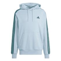 Moletom Adidas com Capuz Zíper Essentials 3-Stripes - IJ8680