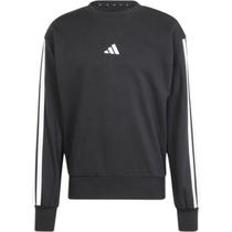 Moletom Adidas Essentials 3 Listras 6372 Preto Cor:PretoTamanho:M Moletom Adidas Essentials 3 Listras 6372 Preto Cor:PretoTamanho:M