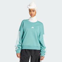 Moletom Adidas Essentials 3S Feminina Verde Moletom Adidas Essentials 3S Feminina Verde