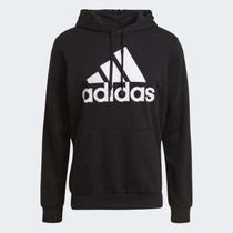 Moletom Adidas Logo Com Capuz Masculino - Preto Moletom Adidas Logo Com Capuz Masculino - Preto