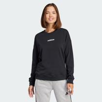 Moletom Adidas Logo Linear Feminino Preto e Branco