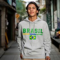 Moletom Adulto Brasil Copa Hexa Unissex Macio Confortavel Canguru Seleção Brasileira