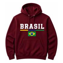 Moletom Adulto Estiloso Brasil Copa Hexa Unissex Macio Confortavel Premium Inverno Quentinho