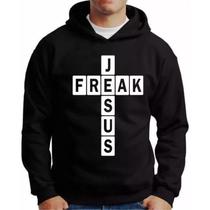Moletom Agasalho Freak Jesus Gospel Religioso Blusa De Frio