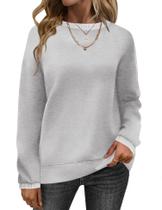 Moletom AKEWEI Oversize Leve Color Block para mulheres