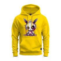 Moletom Algodão Canguru Inverno Premium Estampado Coelinho Horror