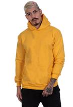 Moletom Amarelo Flanelado Grosso com Capuz 3 Cabos Moletom Amarelo Flanelado Grosso com Capuz 3 Cabos