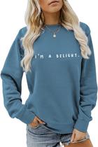 Moletom ARTECE I'm a Delight feminino com gola redonda e manga comprida