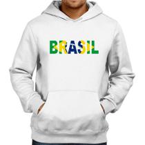 Moletom Bandeira Brasil Letras - Foca na Moda