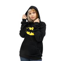 Moletom batman logo capuz/bolso clube comix oficial tamanho g