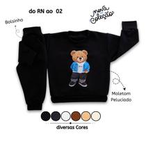 Moletom Bebê Infantil Flanelado Menino Conjunto de Frio Peluciado Inverno Presente Premium Abrigo