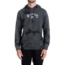 Moletom Billabong Canguru Arch Tie Dye Po Masculino Preto