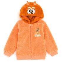 Moletom Bluey Bingo Toddler Boys Cozy Sherpa Zip Up Orange 2T