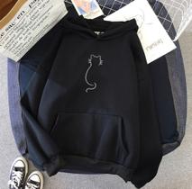 Moletom Blusa Canguru Unissex Anime Gatinho Tumblr