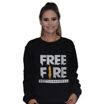 Moletom Blusa Casaco de Inverno Bordado Unissex Free Fire