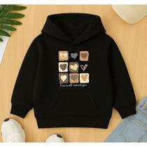 Moletom Blusa De Frio Agasalho Canguru Infantil Feminino Quadrinhos Corações Fofo Menina Delicada Moletom Blusa De Frio Agasalho Canguru Infantil Feminino Quadrinhos Corações Fofo Menina Delicada