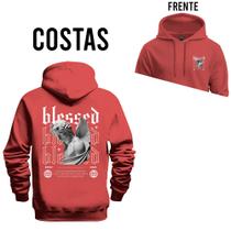 Moletom Blusa De Frio Algodão Confortável Estampado Blessed Anj