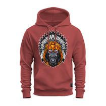 Moletom Blusa De Frio Algodão Confortável Estampado Gorila Tribal