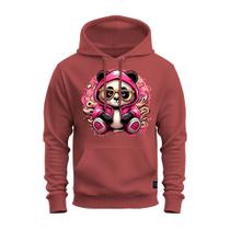 Moletom Blusa De Frio Algodão Confortável Estampado Panda Swag