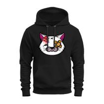 Moletom Blusa De Frio Algodão Premium Estampado Gato Machucado