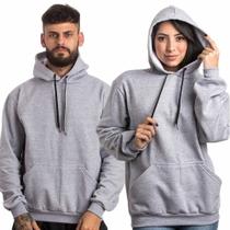 moletom blusa de frio canguru com capuz casaco liso inverno agasalho algodão unissex P ao GG