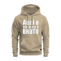 Moletom Blusa De Frio Canguru Estampado Algodão Aqui o Sistema é Bruto