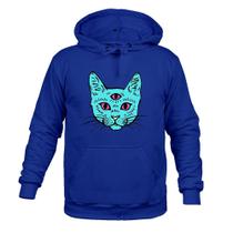 Moletom Blusa De Frio Canguru Gato Olhos