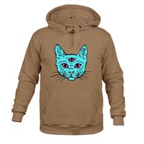 Moletom Blusa De Frio Canguru Gato Olhos