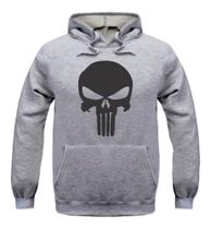 Moletom Blusa de Frio Canguru Unissex Caveira Justiceiro Moletom Blusa de Frio Canguru Unissex Caveira Justiceiro