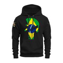 Moletom Blusa De Frio Com Bolso e Capuz Aconchegante Caveira Nacional