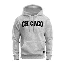 Moletom Blusa De Frio Com Capuz Varias Cores Chicago Black