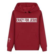 Moletom Blusa De Frio Crazy For Jesus Religioso Gospel Lindo Moletom Blusa De Frio Crazy For Jesus Religioso Gospel Lindo