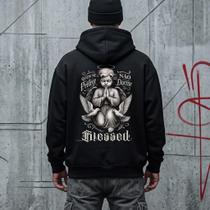 Moletom Blusa De Frio Masculina Inverno Streetwear Anjo Arcanjo Urban life Canguru Estampada