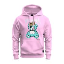 Moletom Blusa De Frio Unissex Algodão Confortável Com Bolso E Capuz Urso Iths Worht